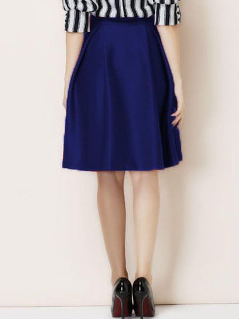 Zipper Flare Skirt-bottom-Des Mess