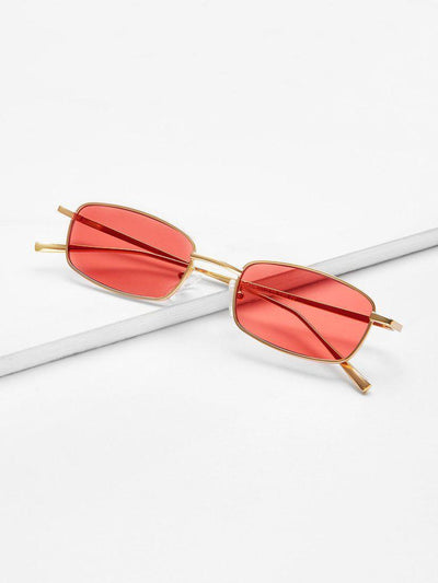 Minimalist Rectangle Lens Sunglasses-accessories-Des Mess