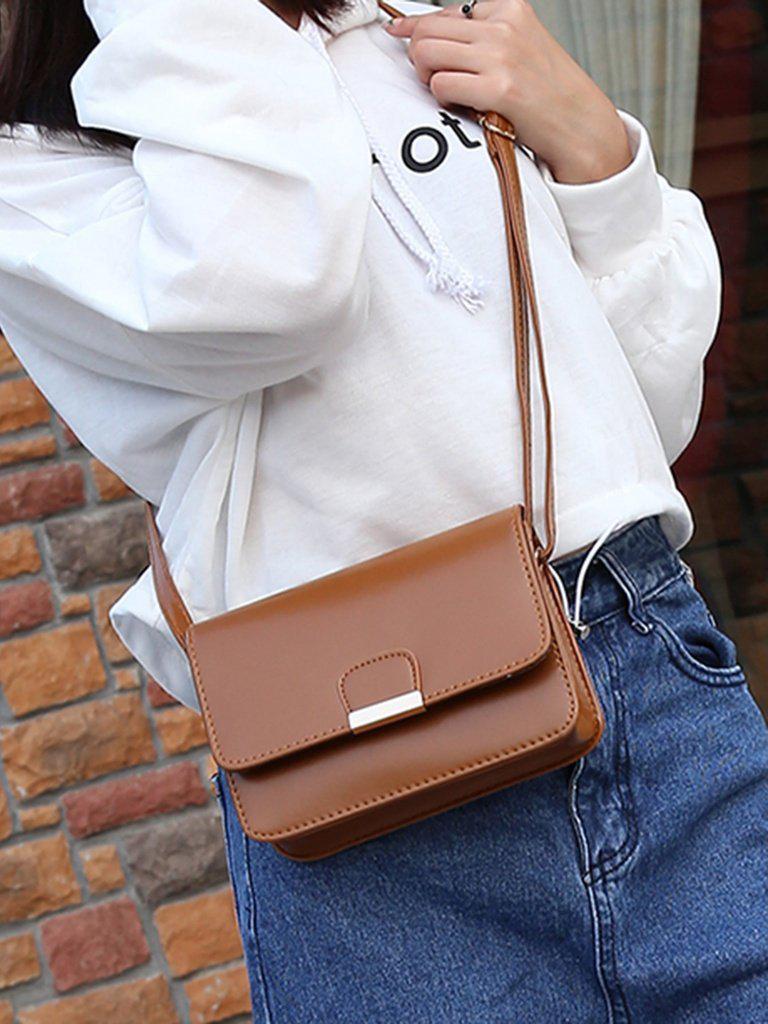 PU Flap Shoulder Bag-accessories-Des Mess