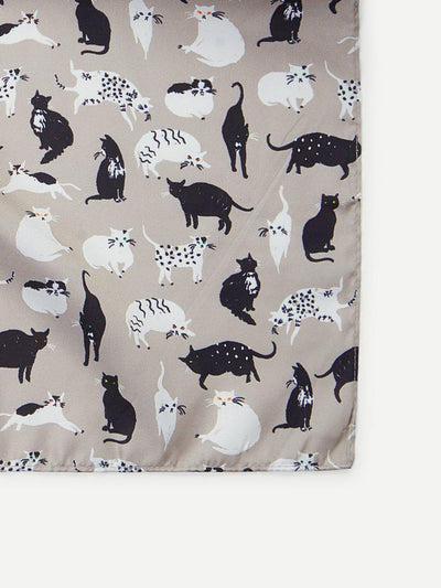 Cat Print Bandana Scarf-accessories-Des Mess