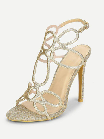 Glitter Design High Heel Sandals-shoes-Des Mess