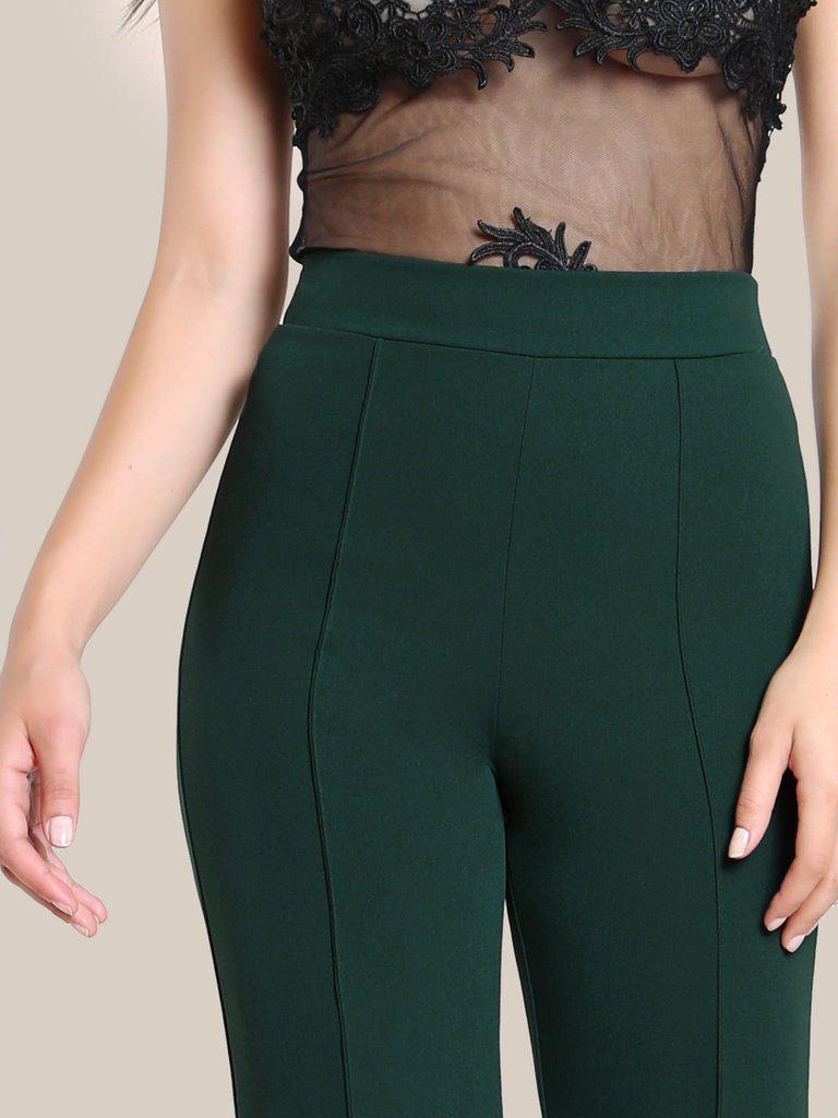 High Rise Piped Dress Pants-bottom-Des Mess