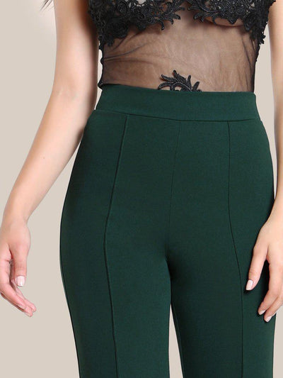 High Rise Piped Dress Pants-bottom-Des Mess