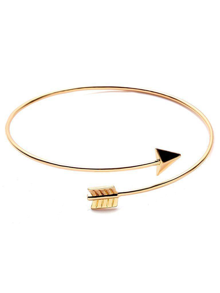 Gold Plated Arrow Wrap Bangle-jewelry-Des Mess
