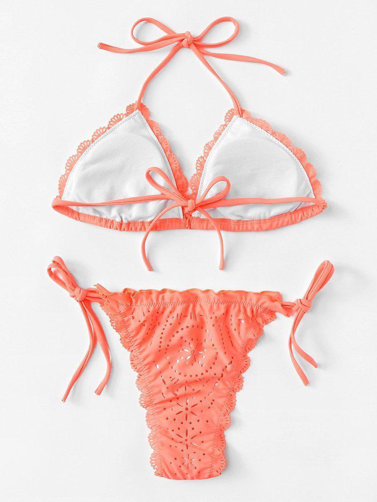 Scalloped Trim Bikini Set--Des Mess