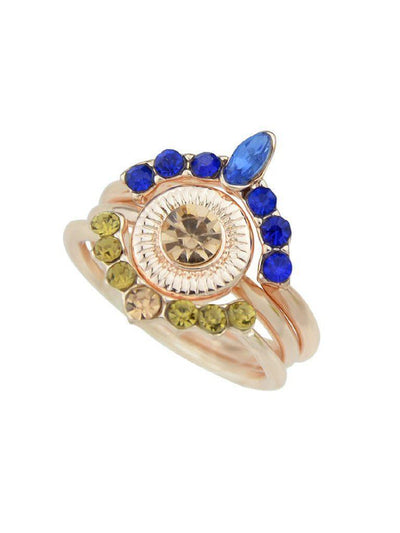 Size 8 Gem Rings 3-Pieces Set-jewelry-Des Mess