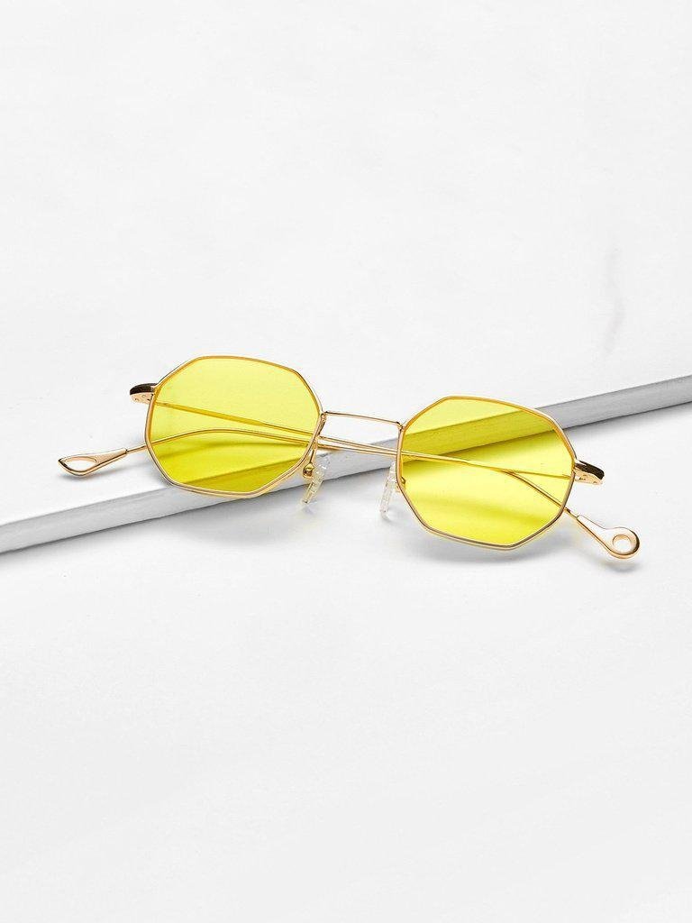 Polygon Flat Lens Sunglasses-accessories-Des Mess