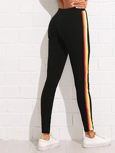 Rainbow Stripe Side Jeans-bottom-Des Mess