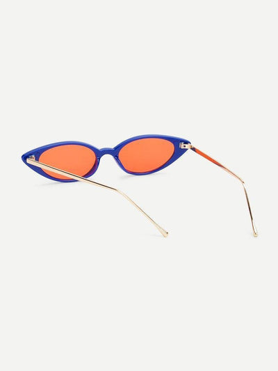 Cat Eye Metal Temple Sunglasses-accessories-Des Mess