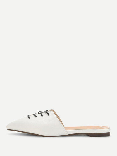 Pointed Toe Flat Mules-shoes-Des Mess
