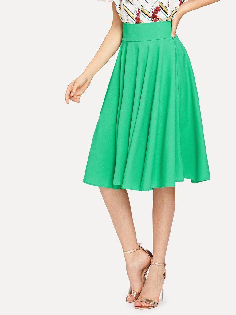 High Rise Wide Waistband Circle Skirt-bottom-Des Mess