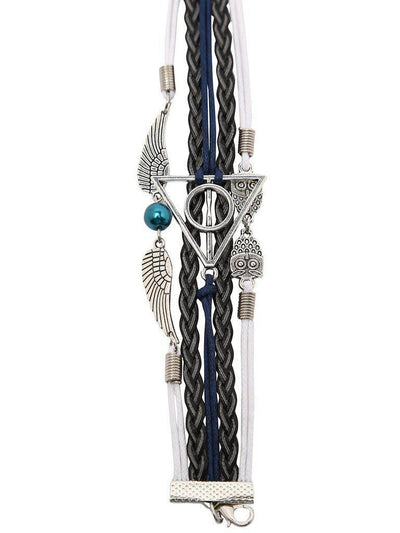 Black Braid Wing Bracelet-jewelry-Des Mess