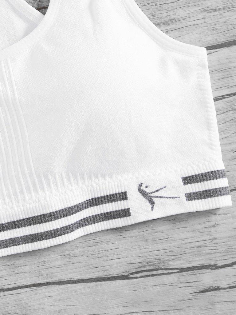 Striped Detail Racerback Sports Bra-sportswear-Des Mess
