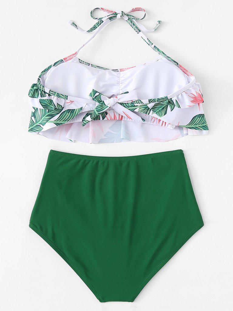 Jungle Print High Waist Bikini Set--Des Mess