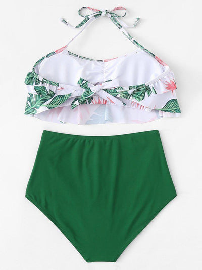 Jungle Print High Waist Bikini Set--Des Mess