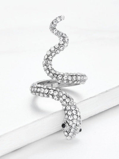 Rhinestone Snake Design Ring-jewelry-Des Mess