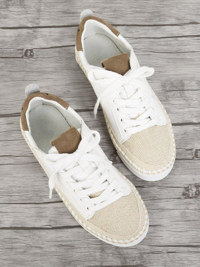 Lace Up Splice Color Sneakers-shoes-Des Mess
