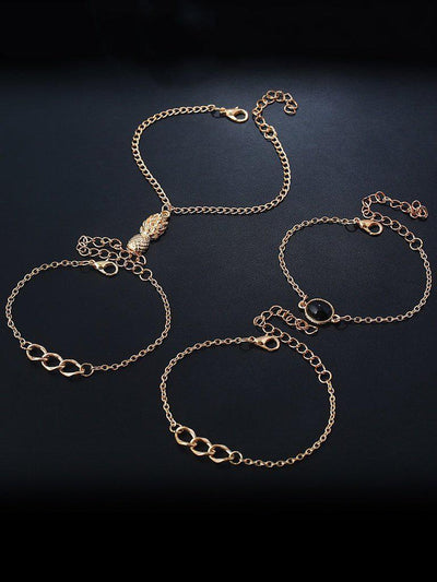 Pineapple Charm Chain Bracelet 4pcs--Des Mess