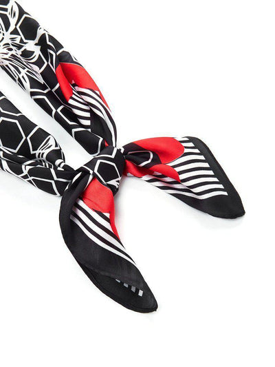 Geometric Pattern Bandana Scarf-accessories-Des Mess
