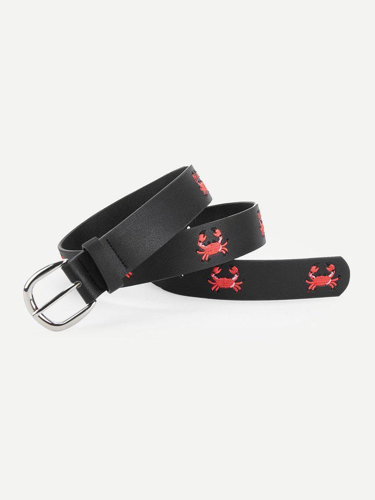 Embroidered Crab Belt-accessories-Des Mess