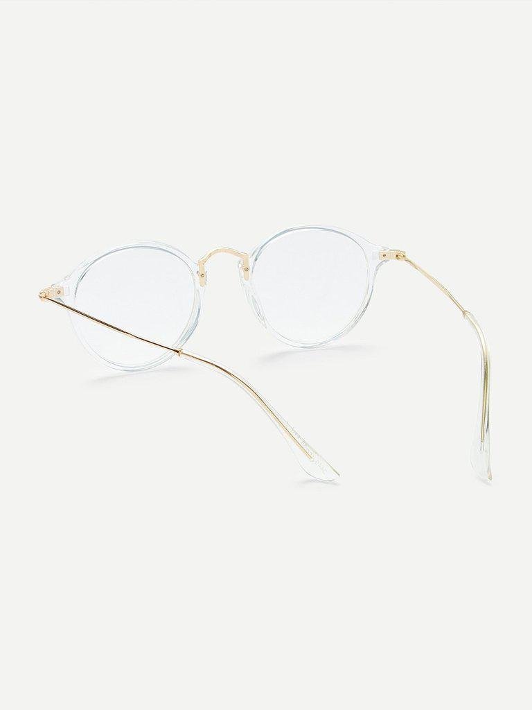 Transparent Frame Metal Top Bar Glasses-accessories-Des Mess