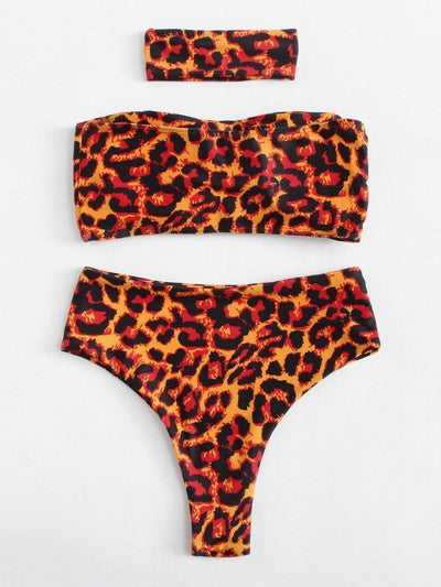 Leopard Bikini Set With Choker--Des Mess