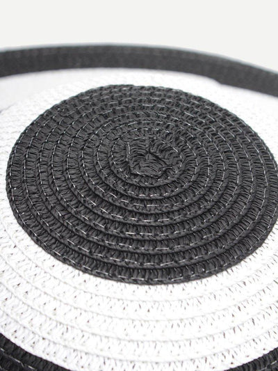 Striped Design Floppy Hat-accessories-Des Mess