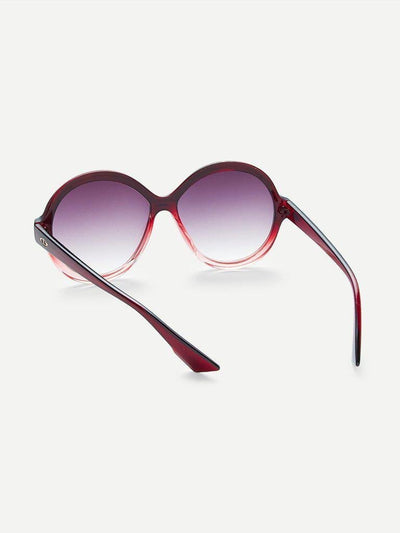 Two Tone Frame Round Lens Sunglasses-accessories-Des Mess