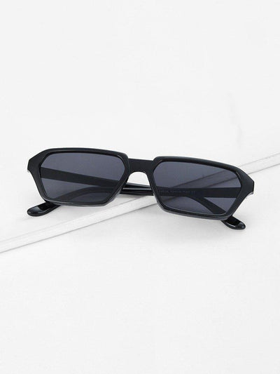 Plain Frame Mirror Lens Sunglasses-accessories-Des Mess