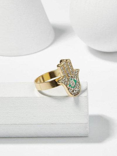 Rhinestone Hand Detail Ring-jewelry-Des Mess