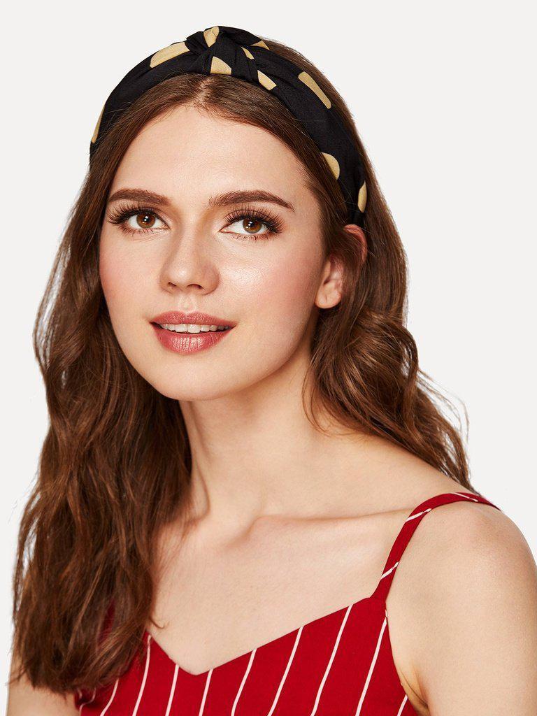 Heart Print Knot Design Headband-hair-Des Mess
