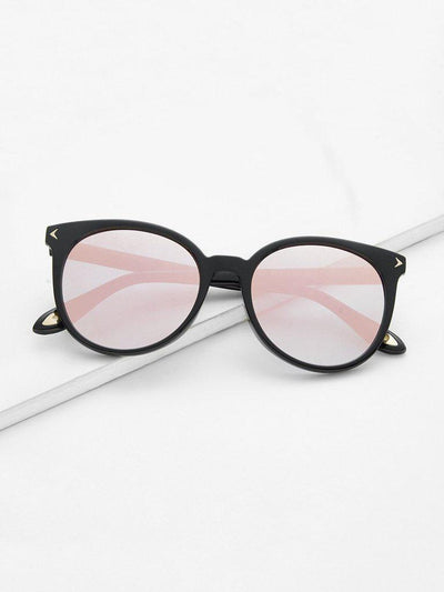 Mirror Lens Cat Eye Sunglasses-accessories-Des Mess