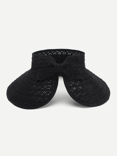 Crochet Visor Hat With Velcro-accessories-Des Mess