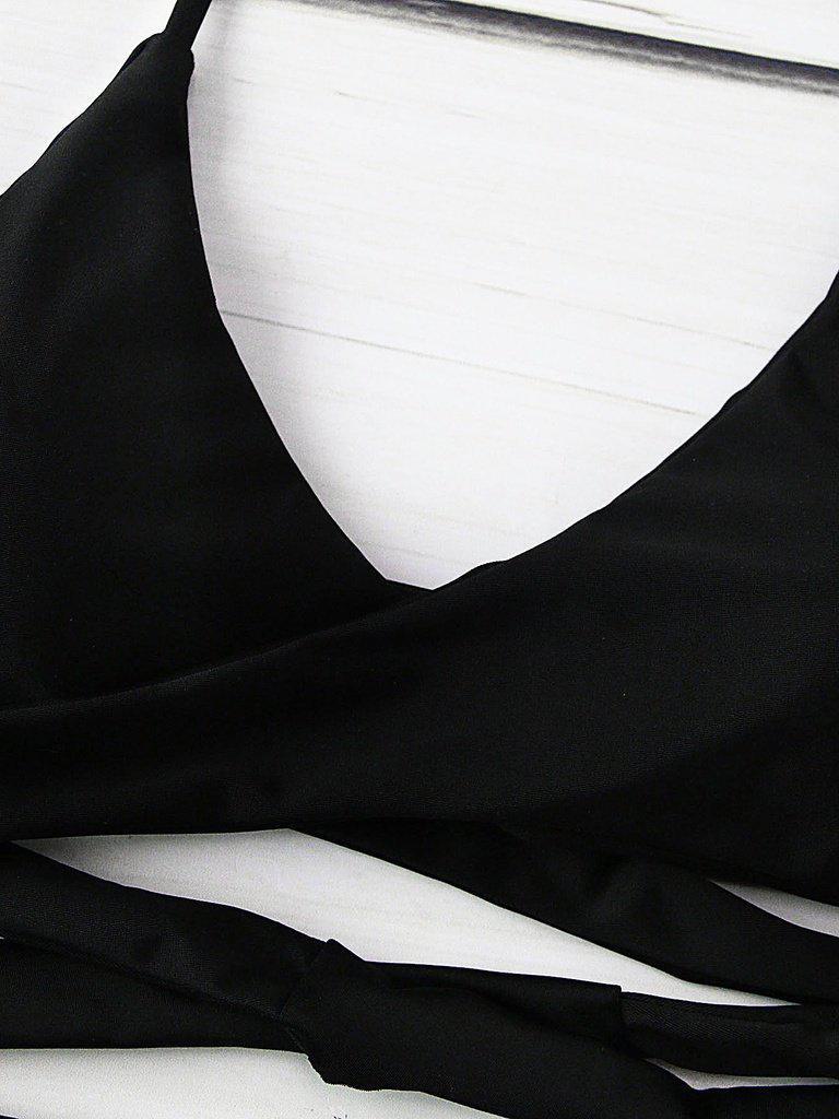 Halter Wrap Bikini Set--Des Mess