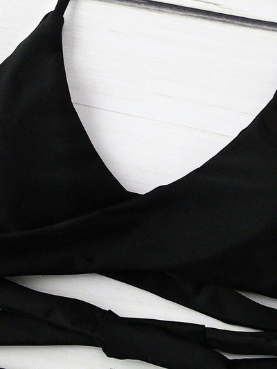Halter Wrap Bikini Set--Des Mess