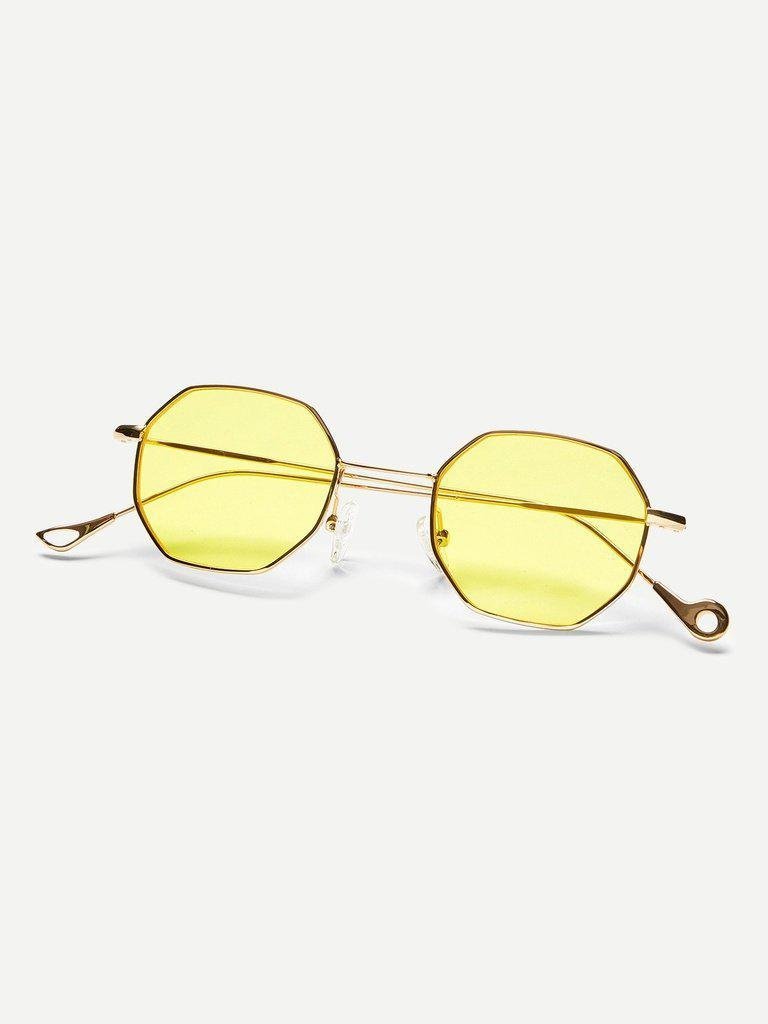 Polygon Flat Lens Sunglasses-accessories-Des Mess
