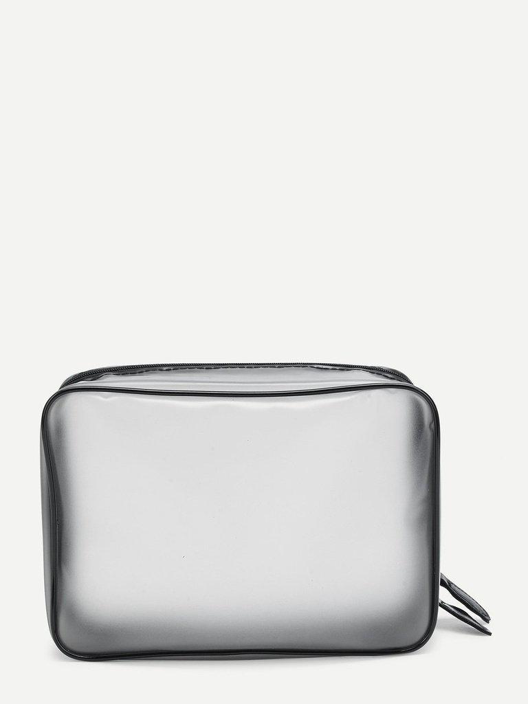 Double Zipper Clear Pouch-makeup-Des Mess
