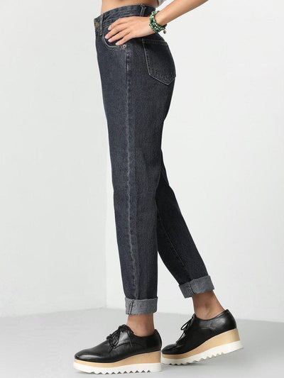 Roll Cuff Boyfriend Jeans-bottom-Des Mess