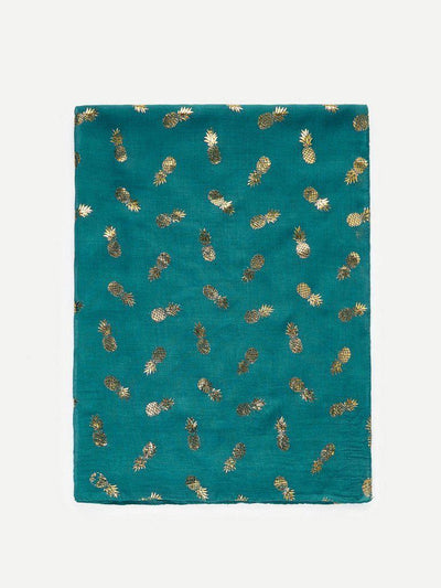 Pineapple Print Scarf-accessories-Des Mess
