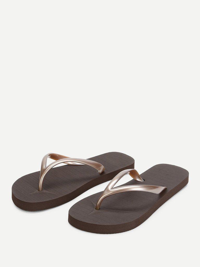 Letter Toe Post Sandals-shoes-Des Mess