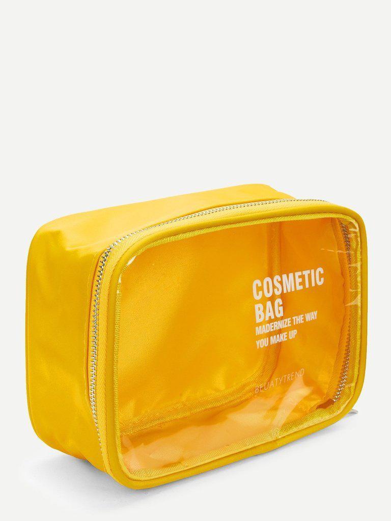 Letter Print Makeup Bag-makeup-Des Mess