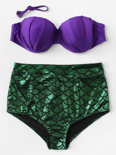 Scale Pattern Bikini Set-swimwear-Des Mess
