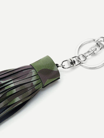Camo Pattern Tassel Keychain-others-Des Mess
