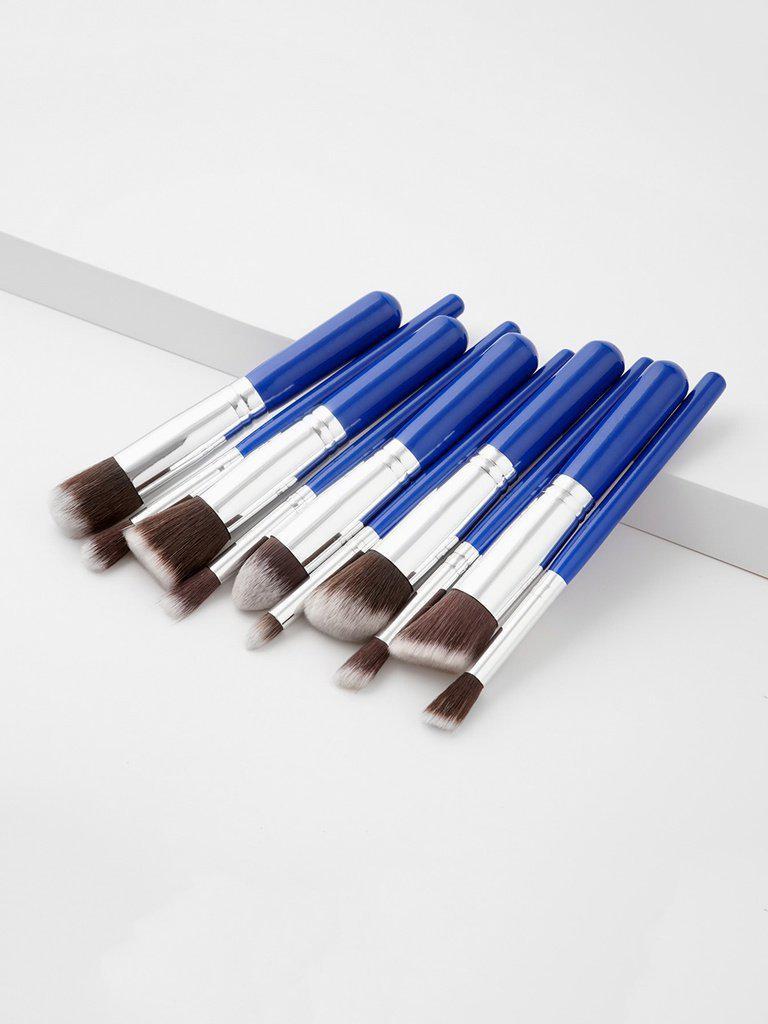 Two Tone Handle Makeup Brush Set 10pcs-makeup-Des Mess