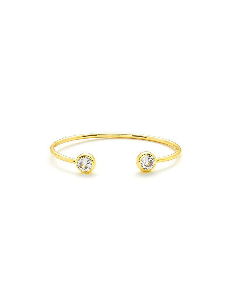 Rhinestone Detail Cuff Bracelet--Des Mess