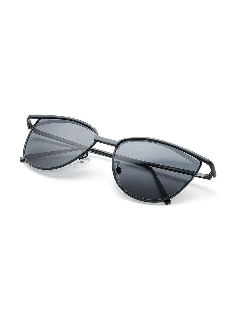 Flat Lens Metal Frame Sunglasses-accessories-Des Mess