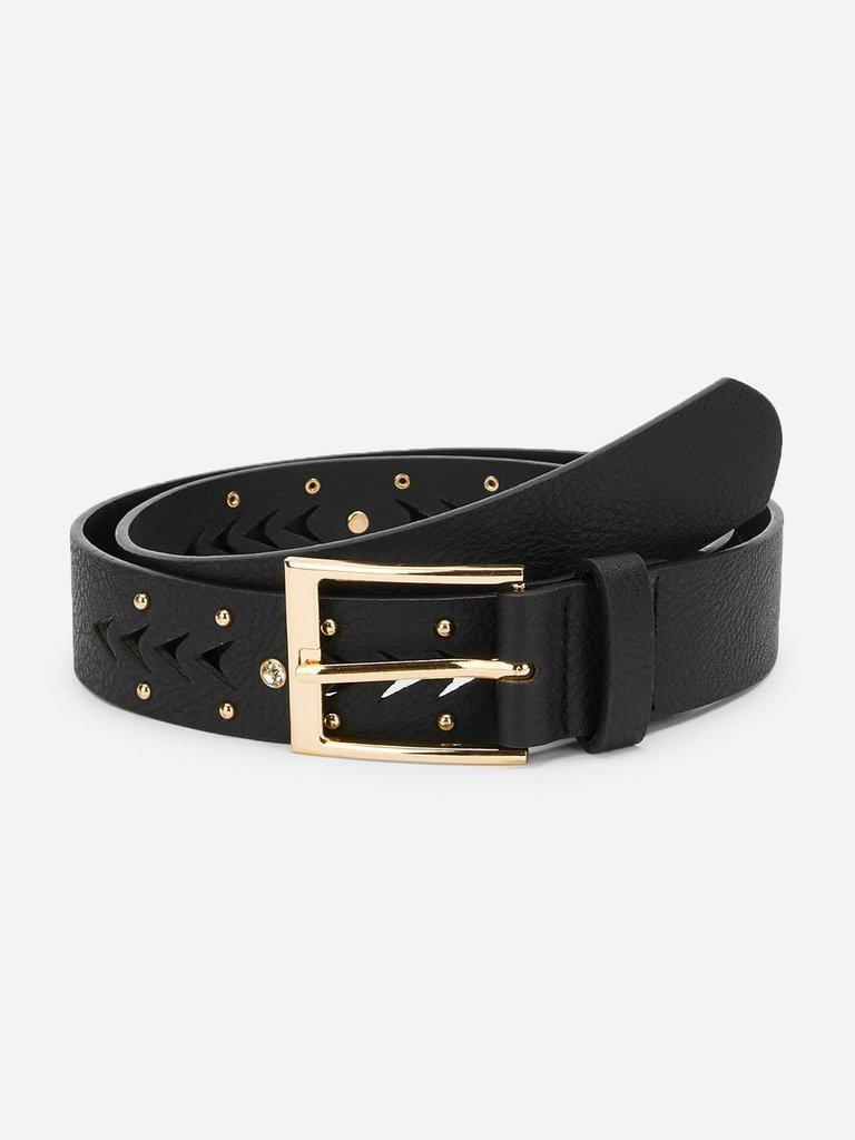 Metal Buckle Hollow Out Belt-accessories-Des Mess