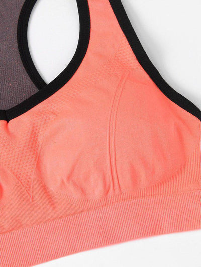 Racerback Cut Out Sports Bra-sportswear-Des Mess