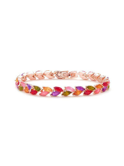 Rhinestone Overlay Link Bracelet--Des Mess