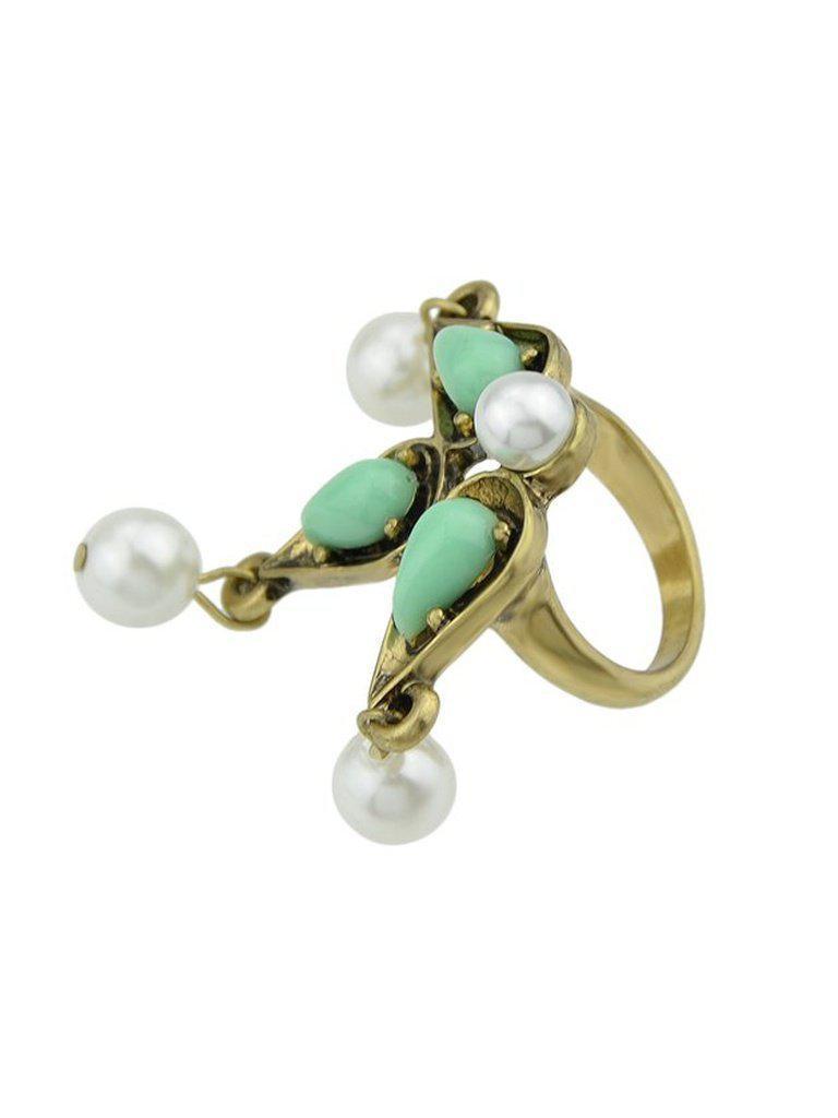 Green Pearl Gemstone Ring-jewelry-Des Mess